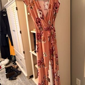 Floral V-Neck Jumpsuit